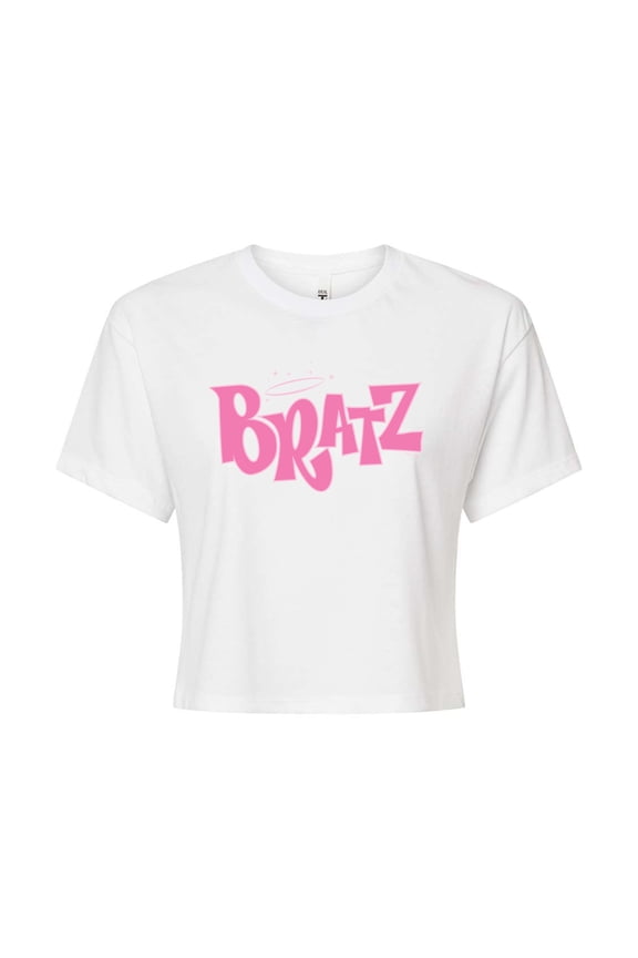 - Original Logo - Juniors Cropped Cotton Blend T-Shirt