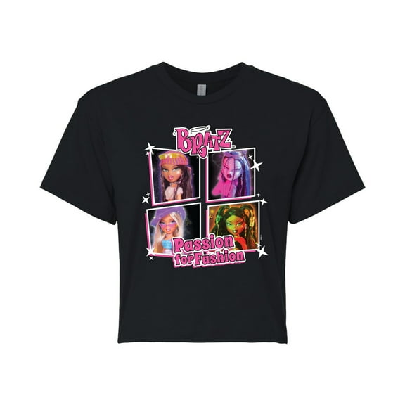 Bratz - Passion For Fashion - Yasmin Cloe Jade Sasha - Junior's Cropped Tee