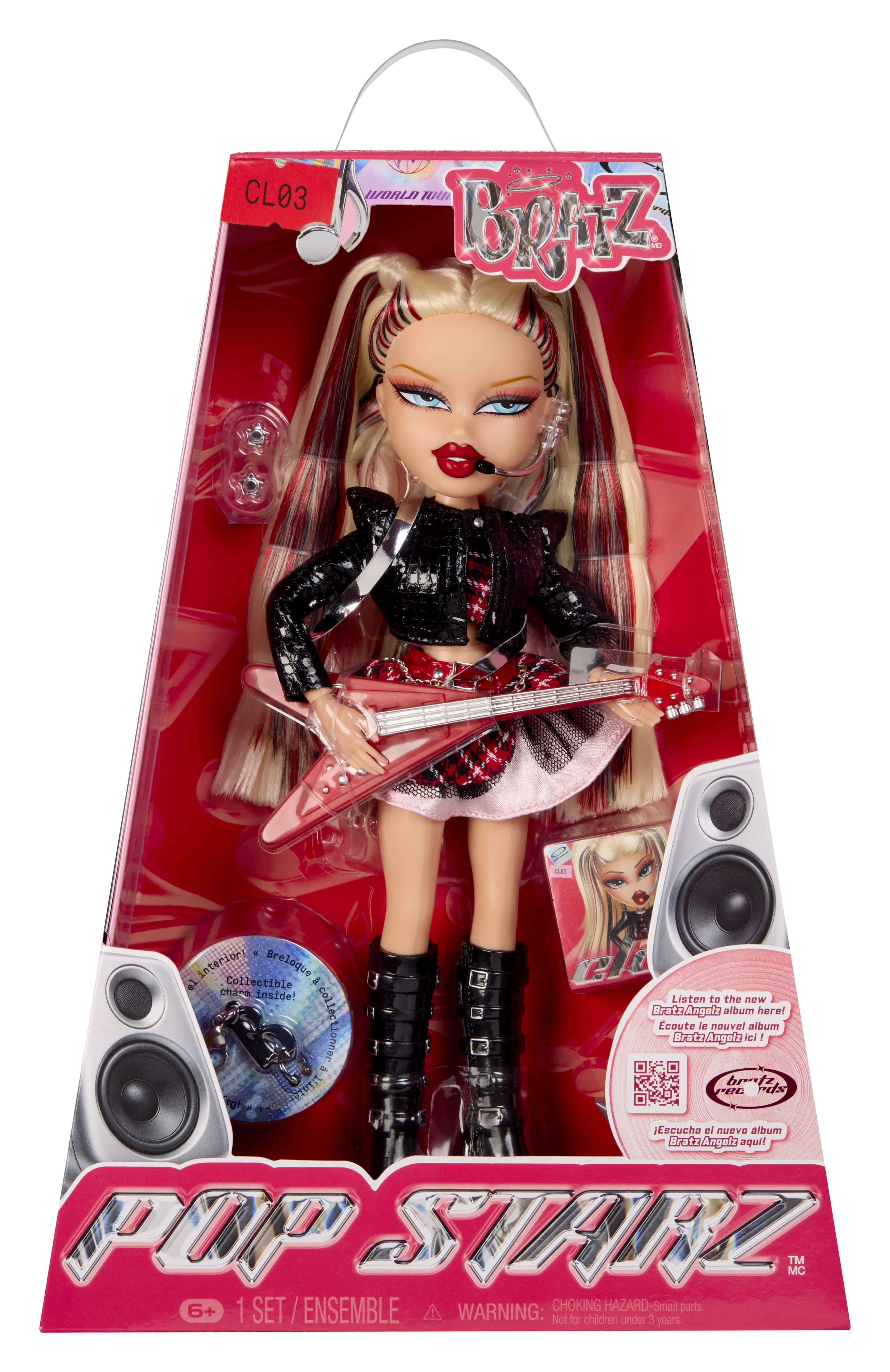 Bratz Pop Starz Cloe Fashion Doll with Accessories and Charm