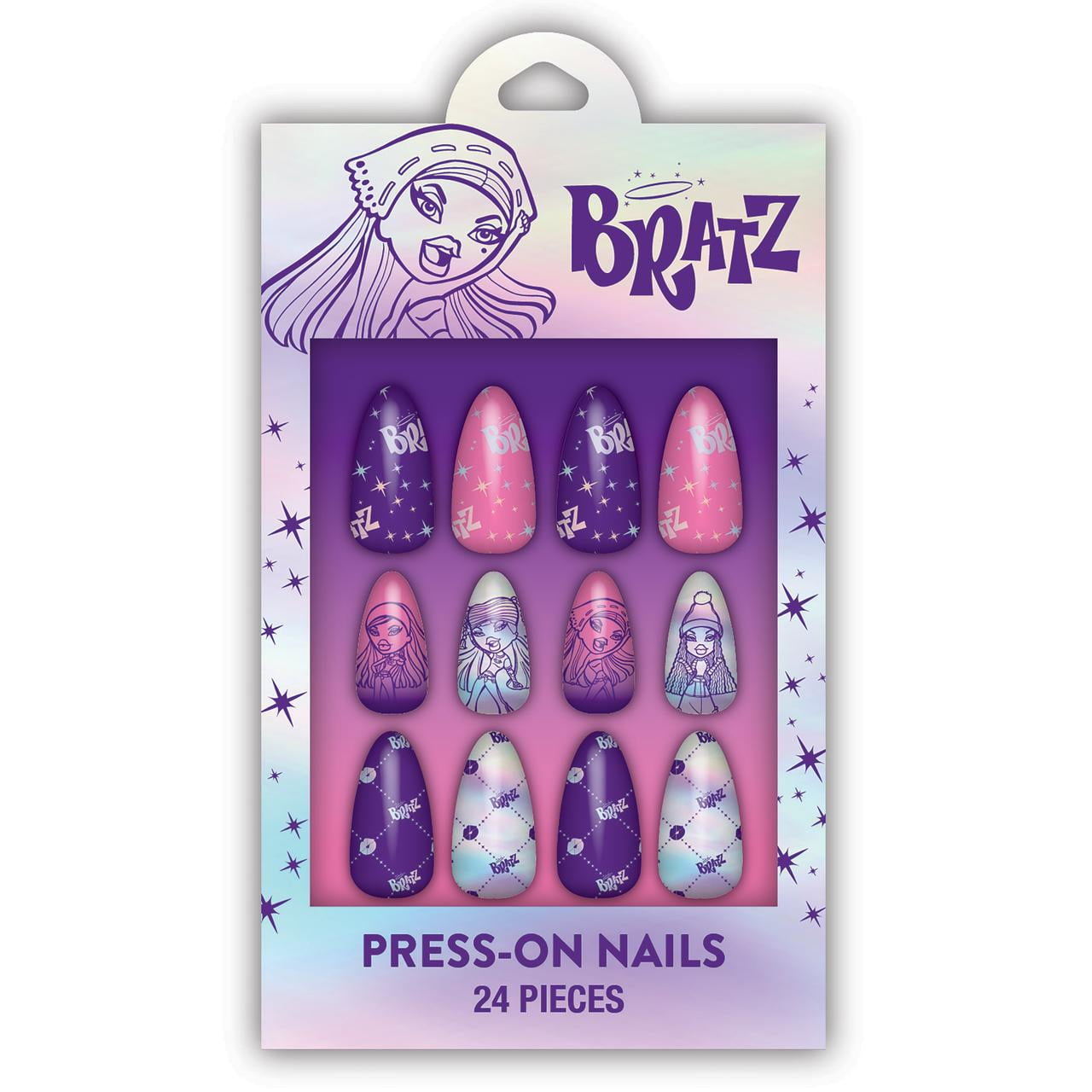 Bratz Press on Nails, 24 pieces, Almond shape