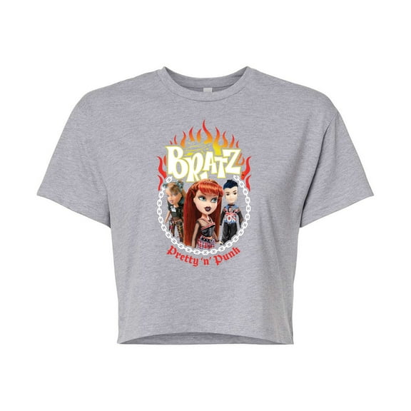 Bratz - Punk Rock Dolls Pretty in Punk - Juniors Cropped Cotton Blend T-Shirt