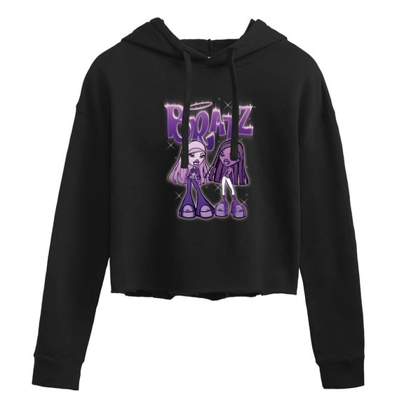 Bratz - Purple Power Dolls - Juniors Cropped Pullover Hoodie