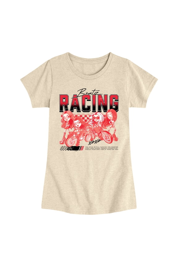 - Racing Jersey - Youth Girls Fitted Short Sleeve T-Shirt