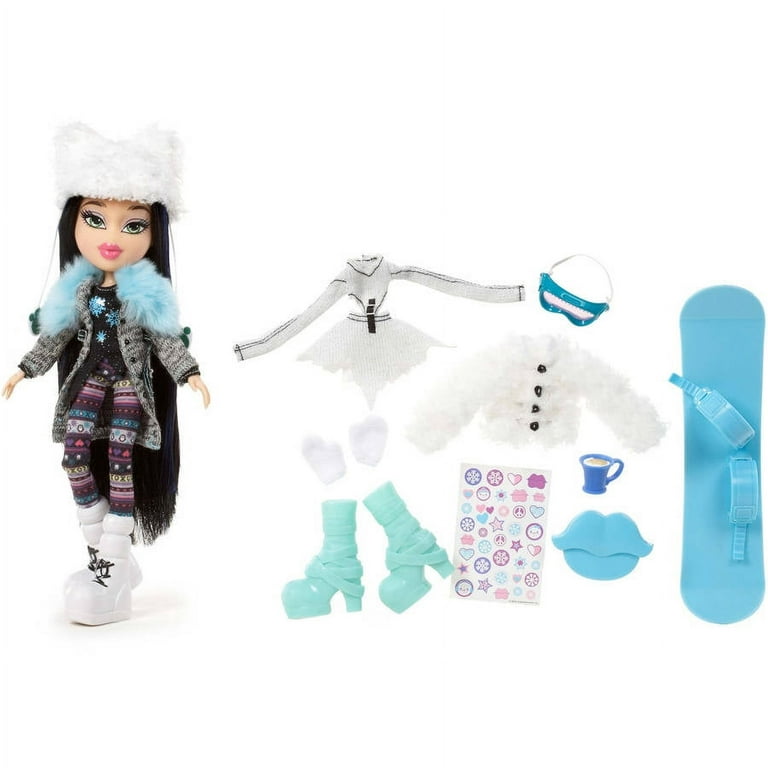 Bratz SnowKissed Doll Jade Playset with Complete Doll Outfit, Snowboard and  Winter Accessories- Great Toy Gift for Girls Ages 5 6 7+