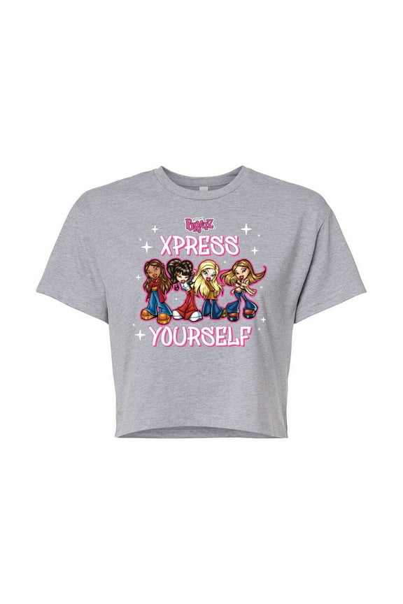 - Xpress Yourself - Girl Power - Juniors Cropped Cotton Blend T-Shirt