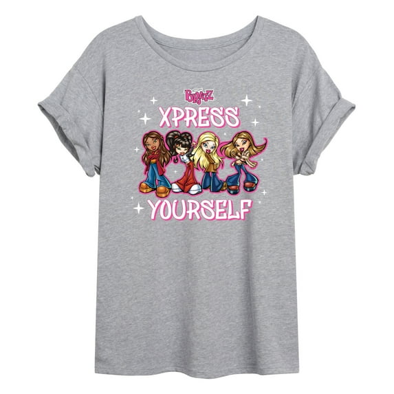 Bratz - Xpress Yourself - Girl Power - Juniors Ideal Flowy Muscle T-Shirt