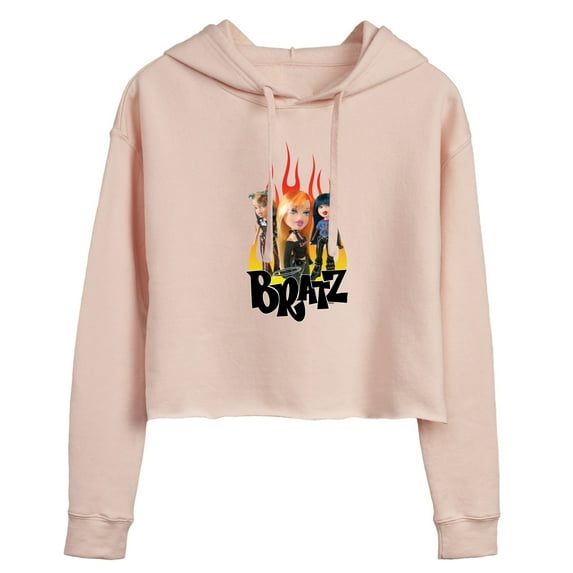 Bratz - Y2K Logo - Butterflies - Juniors Cropped Pullover Hoodie