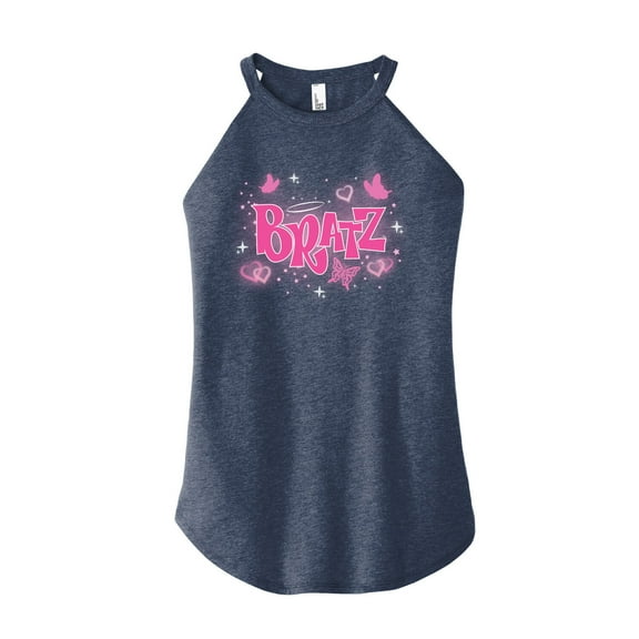 Bratz - Y2K Logo - Butterflies - Juniors High Neck Tank Top