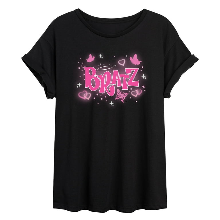 Bratz - Y2K Logo - Butterflies - Juniors Ideal Flowy Muscle T-Shirt 