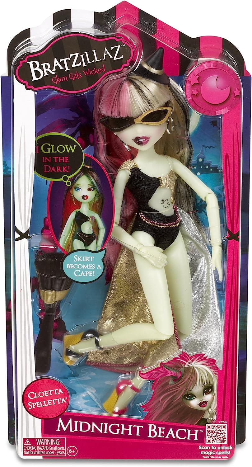 Bratzillaz Midnight Beach Cloetta Spelletta Doll, Great Gift for Children  Ages 6, 7, 8+