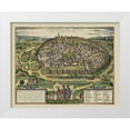 thumbnail image 1 of Braun 24x20 White Modern Wood Framed Museum Art Print Titled - The Holy City Jerusalem Israel - Braun 1575, 1 of 4