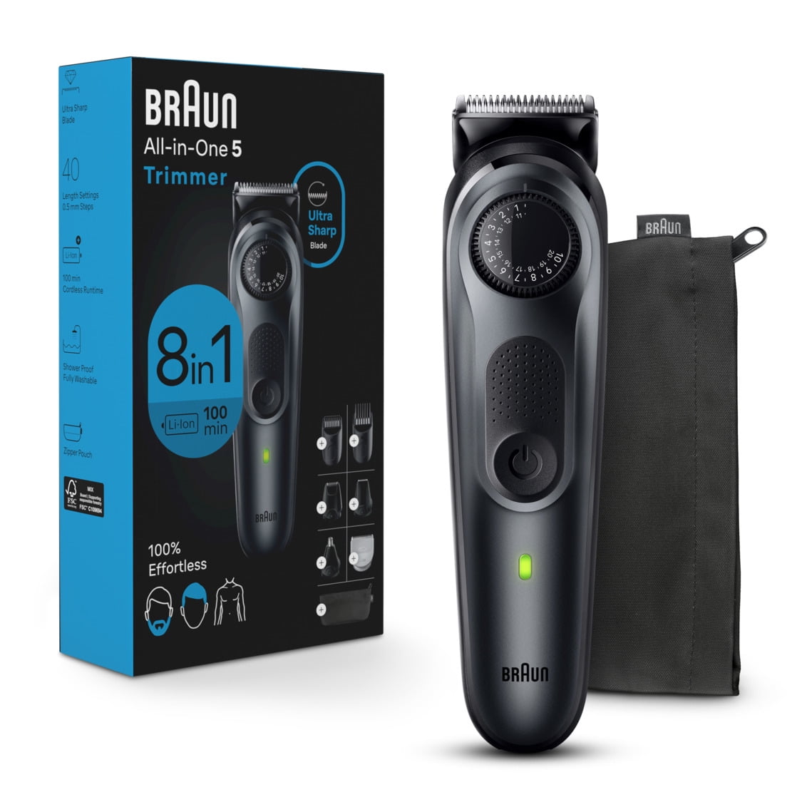 Braun All-In-One Style Kit Series 5 5480, 8-in-1 Trimmer for Men