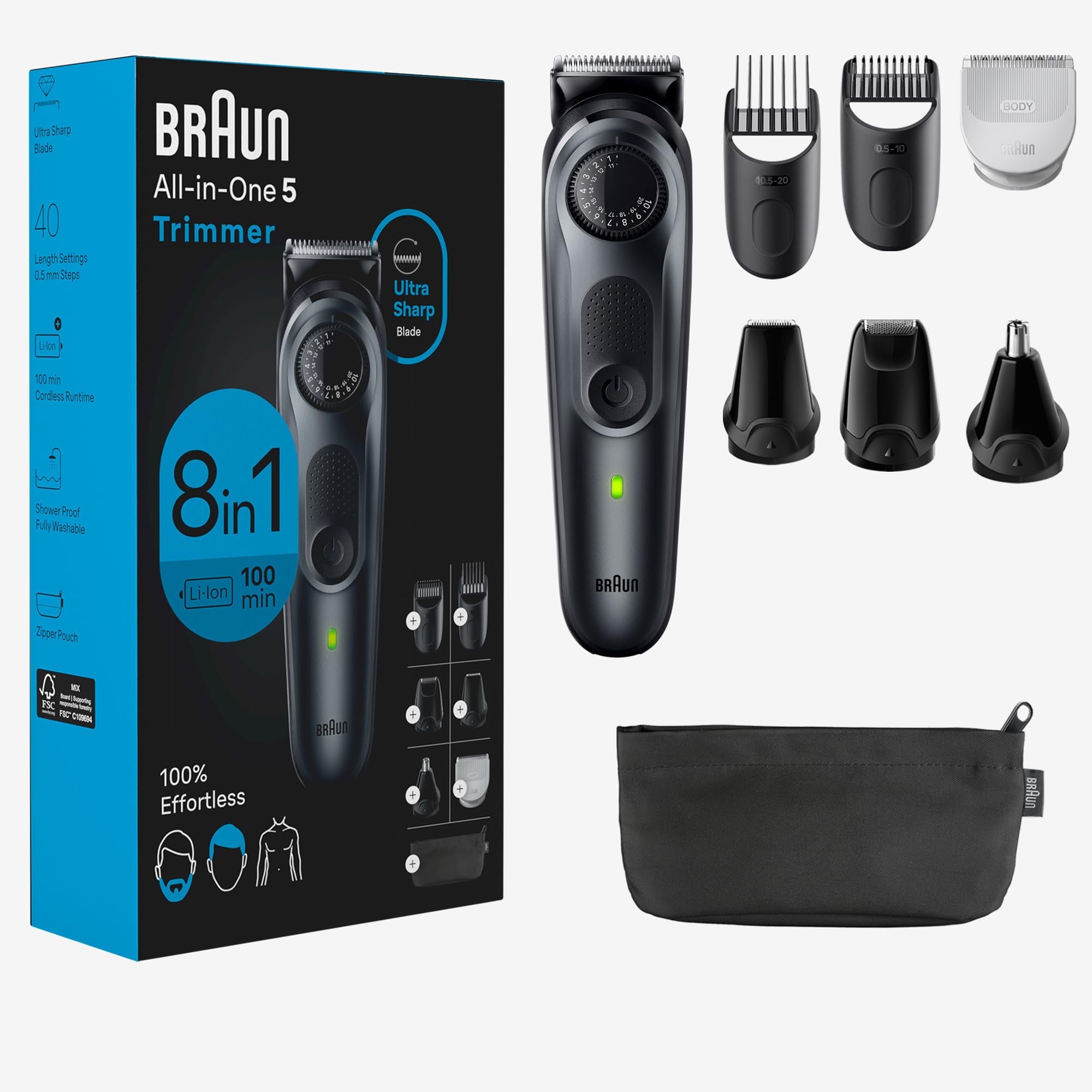 Braun All-in-One Style Kit Series 5 5480, 8-in-1 Trimmer for Braun All-in-One Style Kit Series 5 5480, 8-in-1 Trimmer for