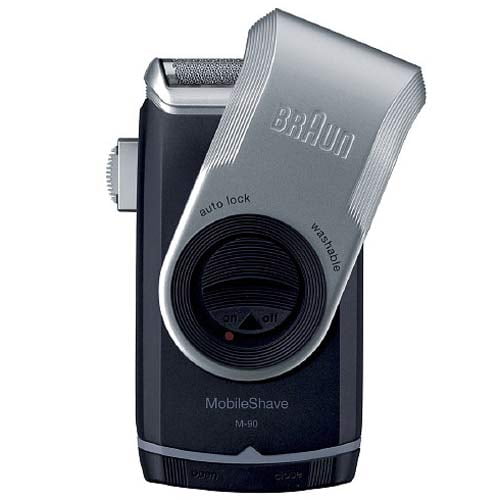 Braun Mobile Shave Silver M90 Shaver Braun M90 Men\u0027s Precision Trimmer, Washable Electric Mobile Shaver