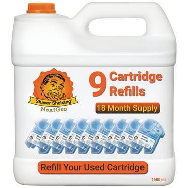 Braun Clean & Renew 9 cartridges refills from 1 bottle of Shaver Shebang Ultra