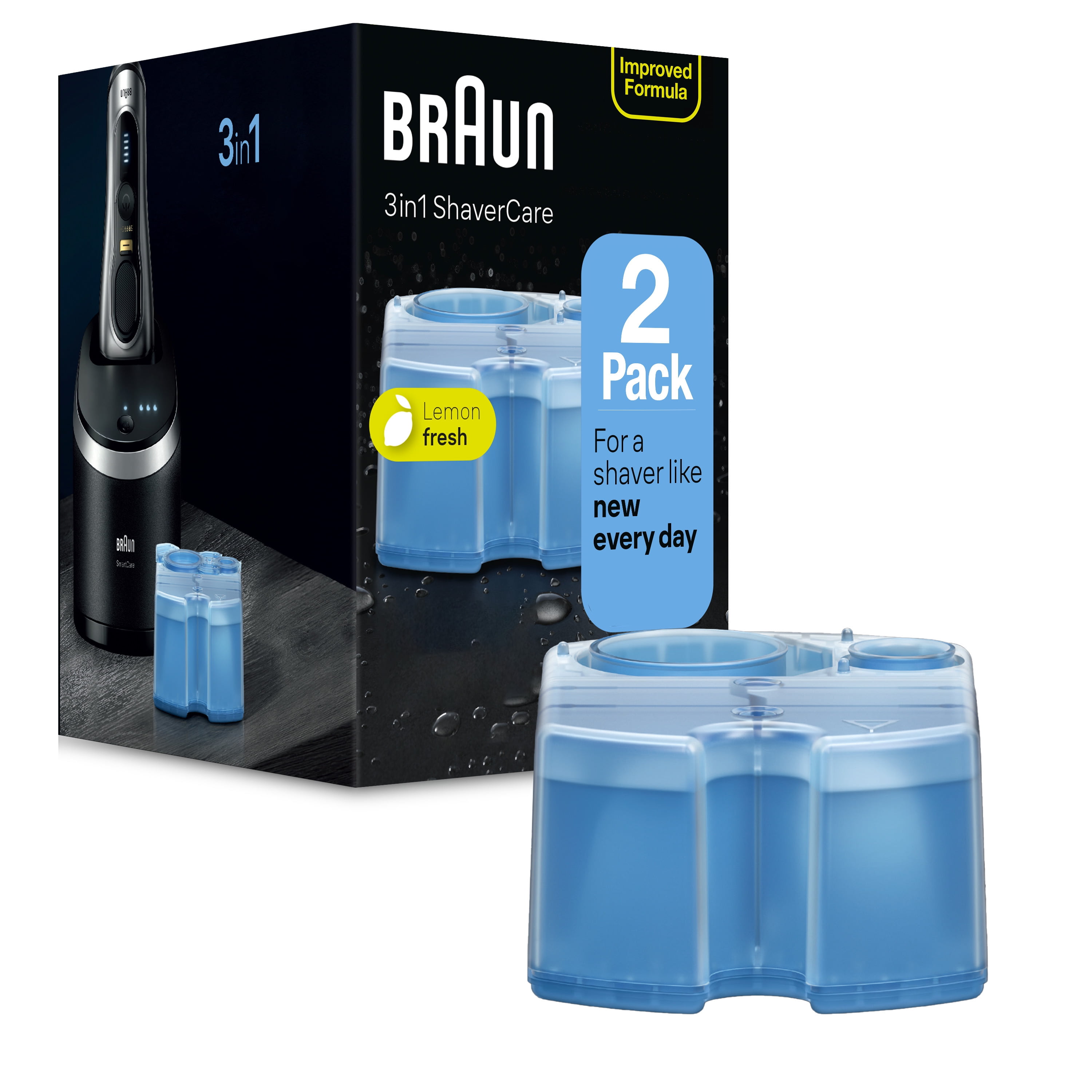 Braun Ccr2 Cleaner Refill Kit Renew Shaver Cleaning Gel, Pack Of 2