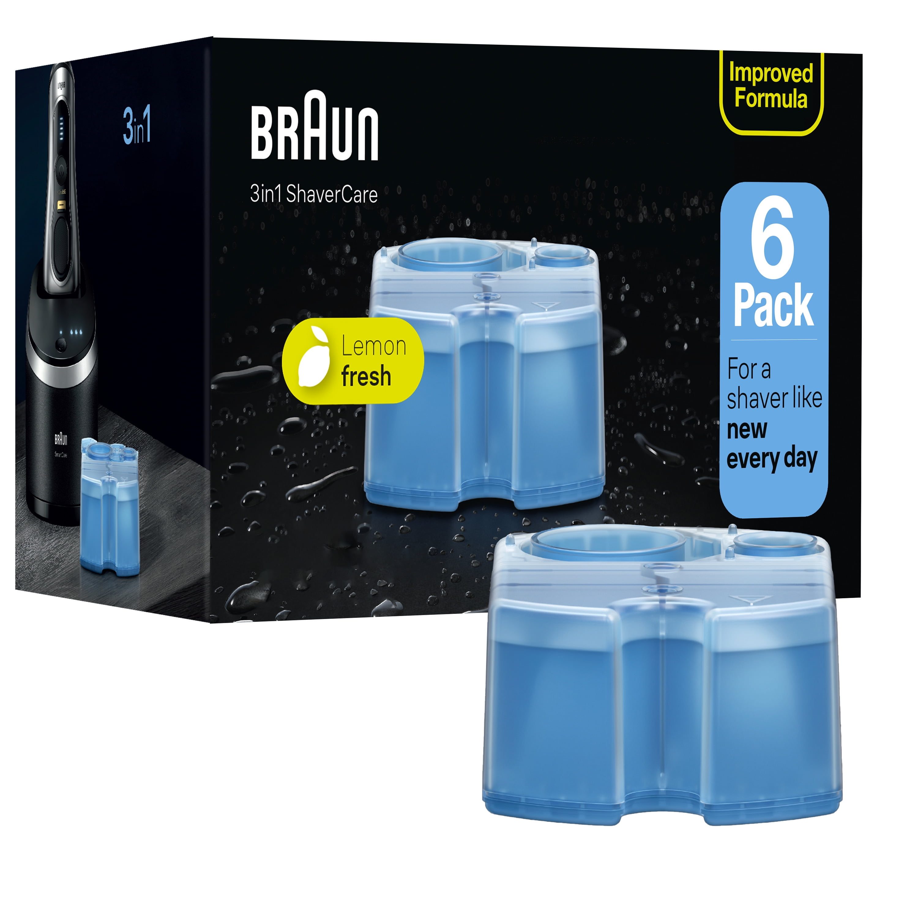 Braun Clean & Renew Refill Cartridges CCR, Lemon Fresh - 6 Ct