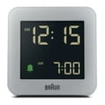 thumbnail image 1 of Braun Digital Alarm Clock with Snooze, Negative LCD Display, Quick Set, Crescendo Beep Alarm in Grey, model BC09G., 1 of 7