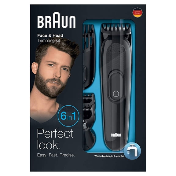 Braun MGK3020 6-in-1 All-in-One Beard Trimmer for Men, Cordless Hair Clipper, Black, with 5 Attachments&nbsp;