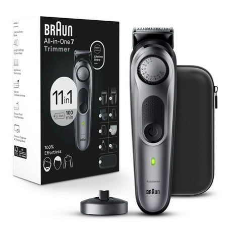 Braun - Series 7 7420 All-In-One Style Kit, 11-in-1 Grooming Kit with Beard Trimmer & More - Silver