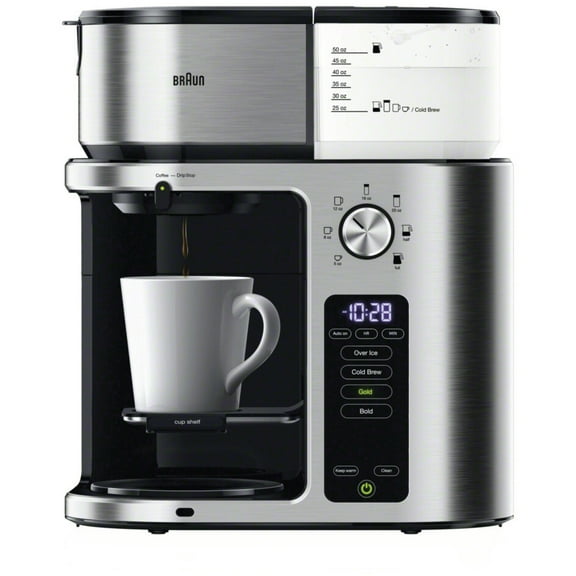 Braun MultiServe Drip Coffee, Single Serve Brewer, KF9270SI