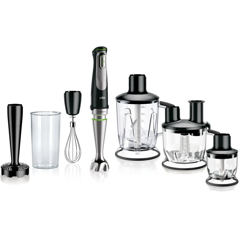 Braun Multiquick 9 Hand Blender with Active Blade Technology and Food  Processor Attachment 