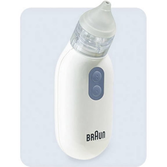 Braun Nasal Aspirator BNA100 Baby Nose Cleaner with 2 Suction Modes, Dishwasher Safe Tips