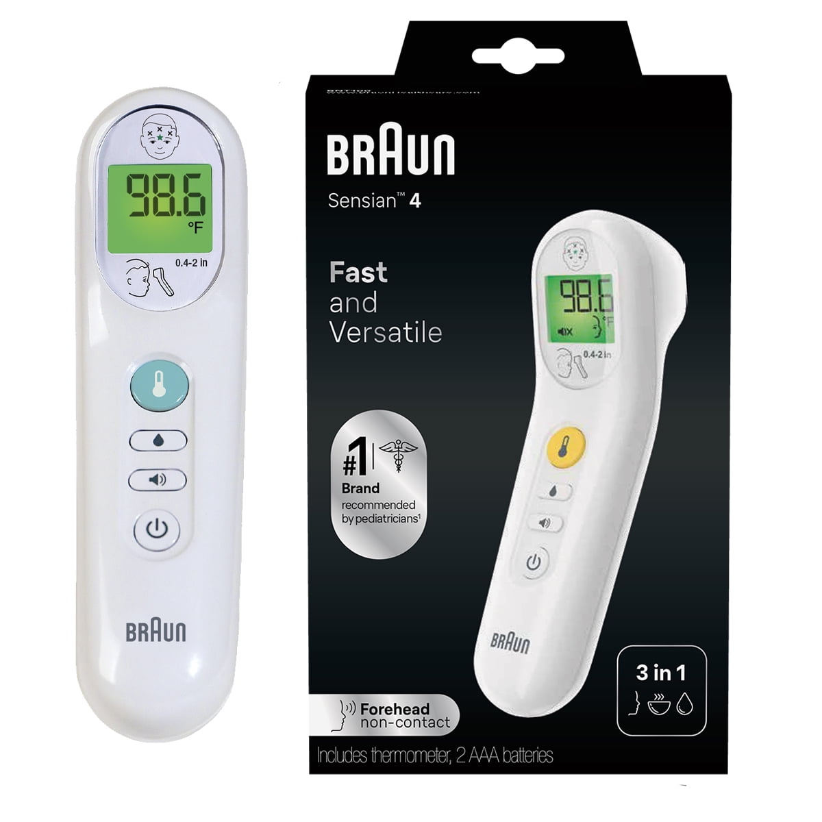 Braun White Digital No Touch Forehead Thermometer