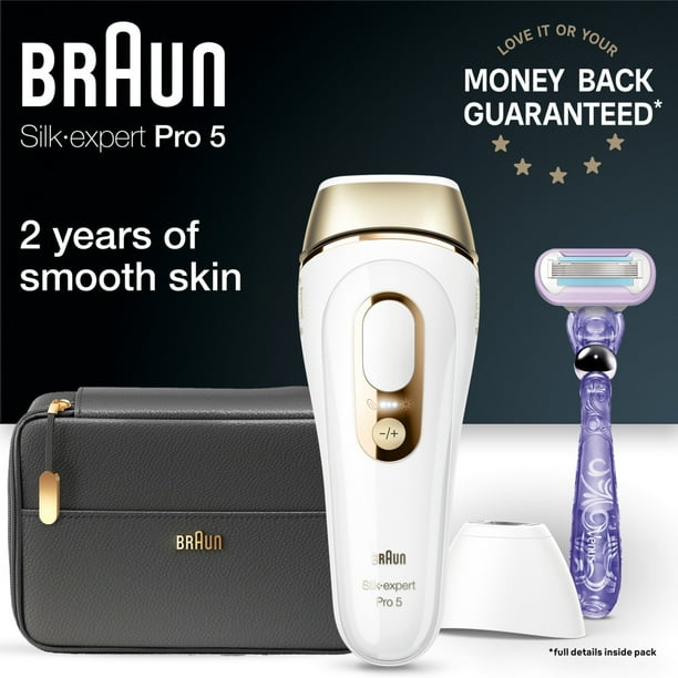 Braun Pro5 IPL Hair Removal Device, Laser Facial Hair Remover