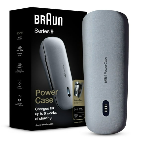 Braun Powercase, compatible with Braun Series 8 and 9 Electric Shavers, charges for up to 6 weeks