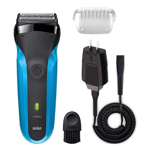 Braun Series 3 310S Wet And Dry Rechargeable Electric Shaver For Mens Razor, Blue, 1 Ea, 2 Pack