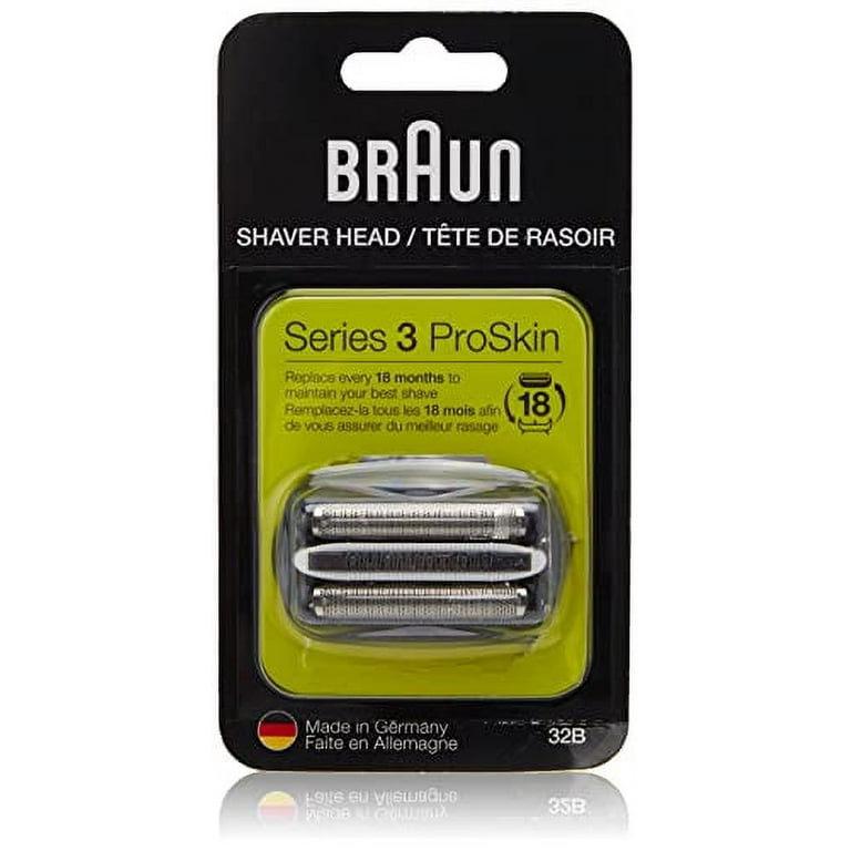 Braun Series 3 32b Foil & Cutter Replacement Head, Compatible With Models  3000s, 3010s, 3040s, 3050cc, 3070cc, 3080s, 3090cc