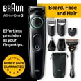 thumbnail image 1 of Braun Series 3 3470 All-in-One 8-in-1 Electric Grooming Kit with Beard Trimmer for Men, 1 of 8