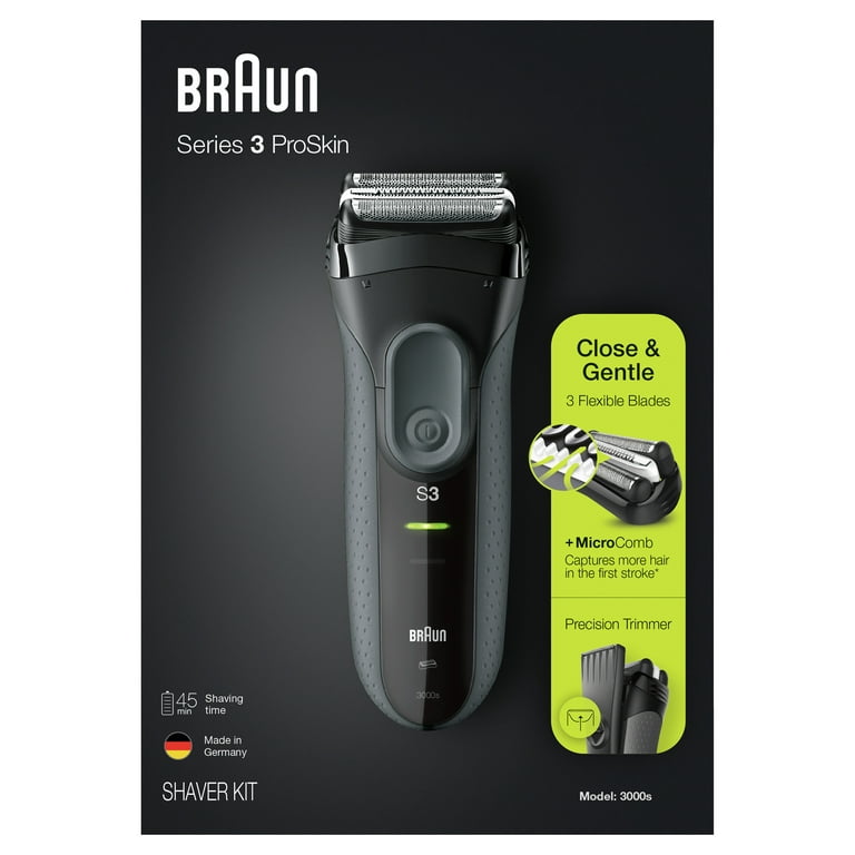 Braun Series 3 ProSkin 3000s Electric Shaver for Men/Rechargeable