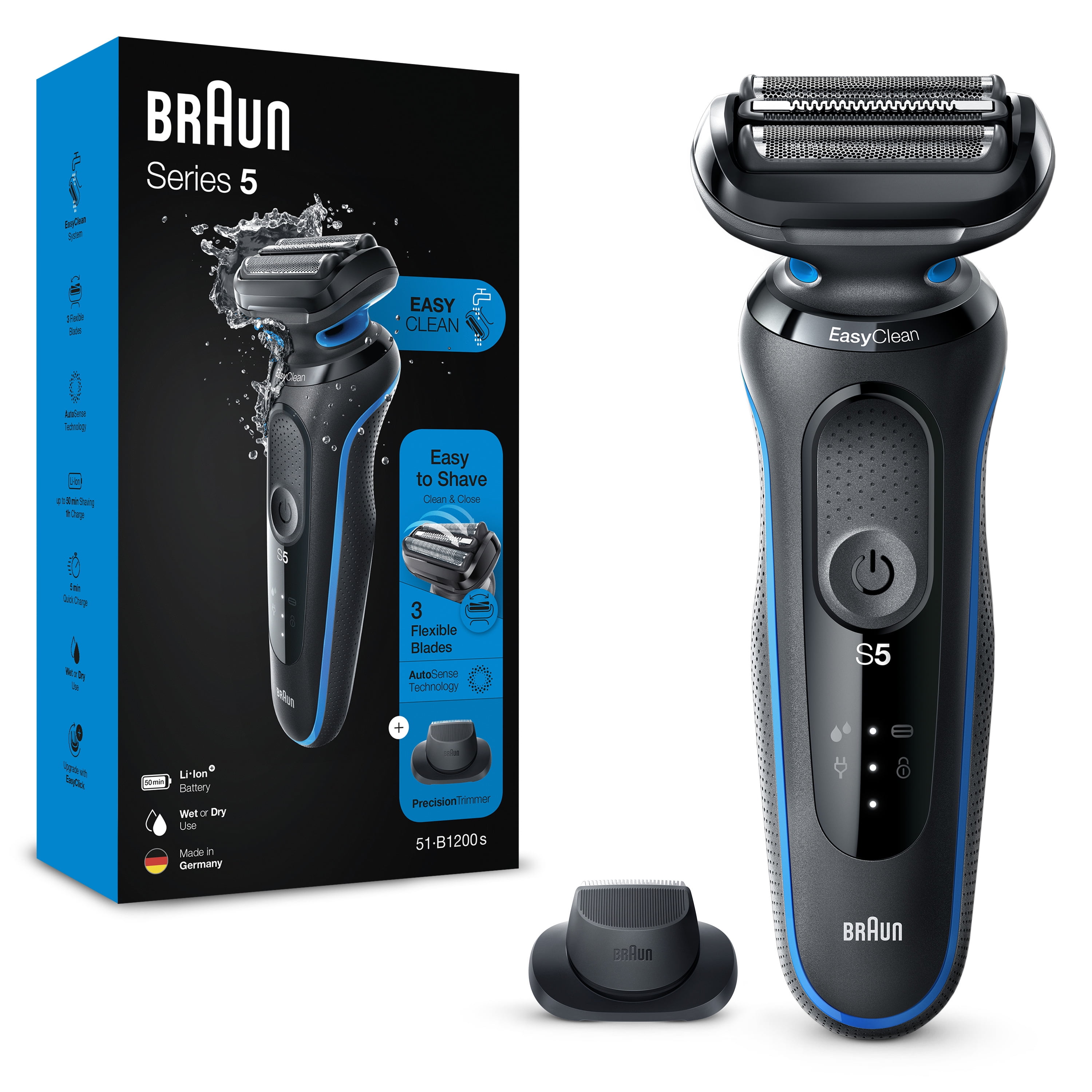 Braun Series 5 5018s Rechargeable Wet Dry Men's Electric Shaver with  Charging Stand