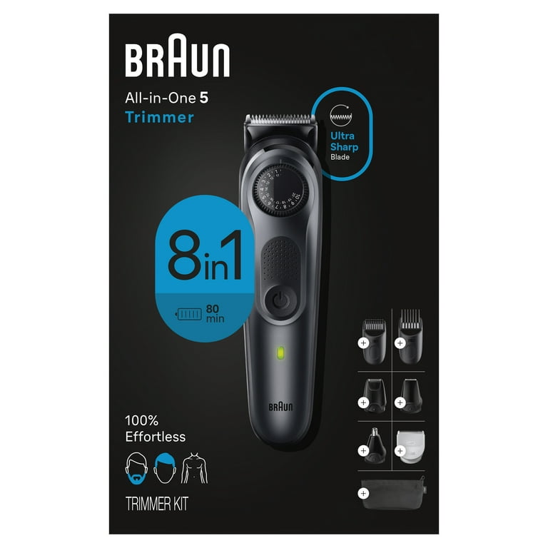 Braun Series 5 5470 All-in-One Style Kit, 8-in-1 Electric Trimmer Kit for  Men, Black 