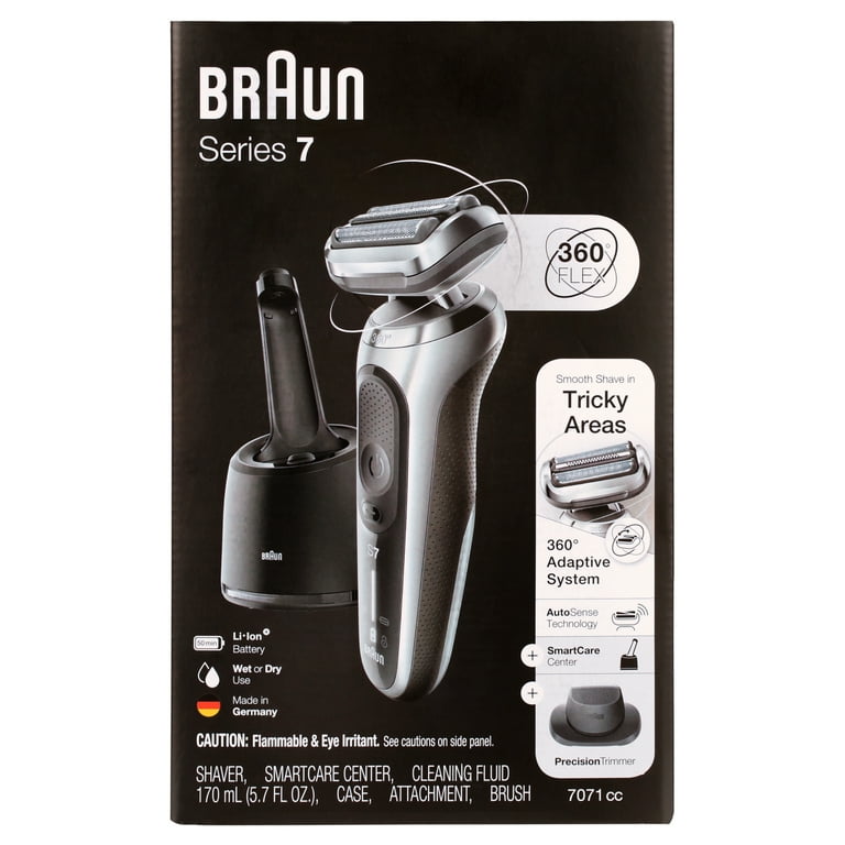 Braun Series 7 7071cc Flex Wet Dry Electric Razor for Men, Smart Care Center