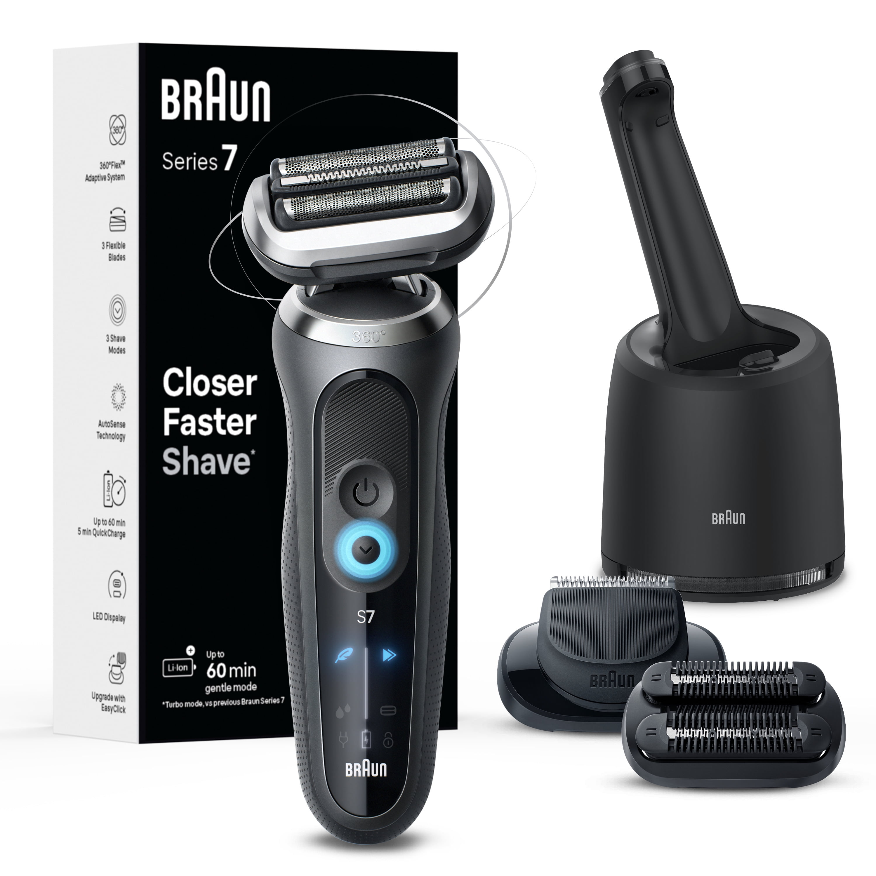 Braun Series 7 7185cc Electric Shaver w/SmartCare Center + Trimmer