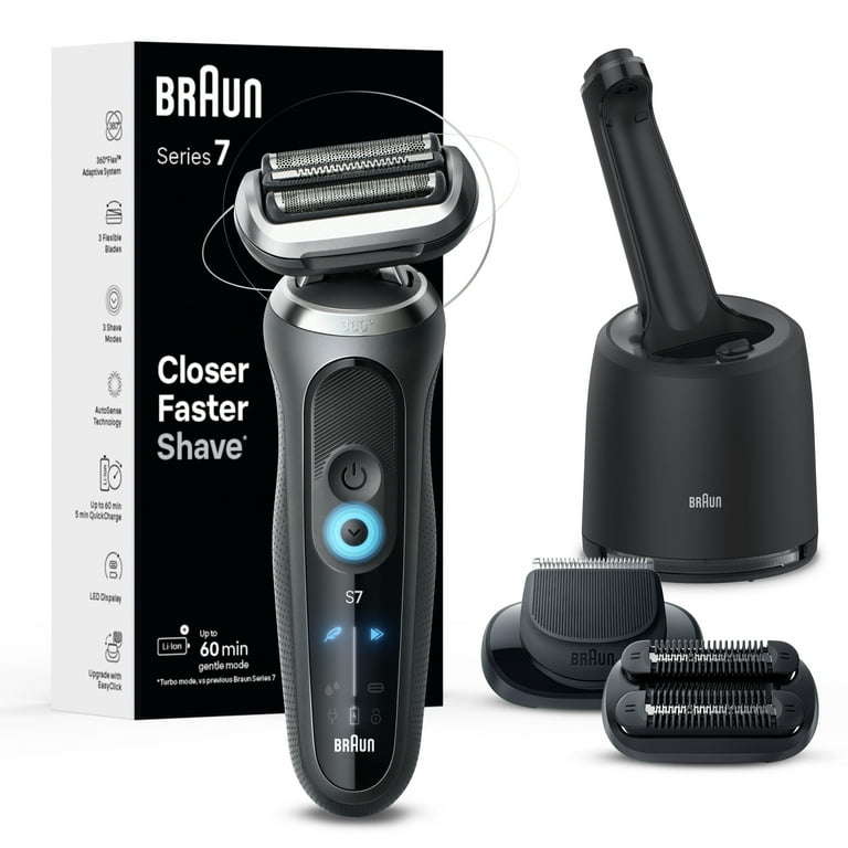 Braun Series 7 7185cc Electric Shaver w/SmartCare Center, Stubbler
