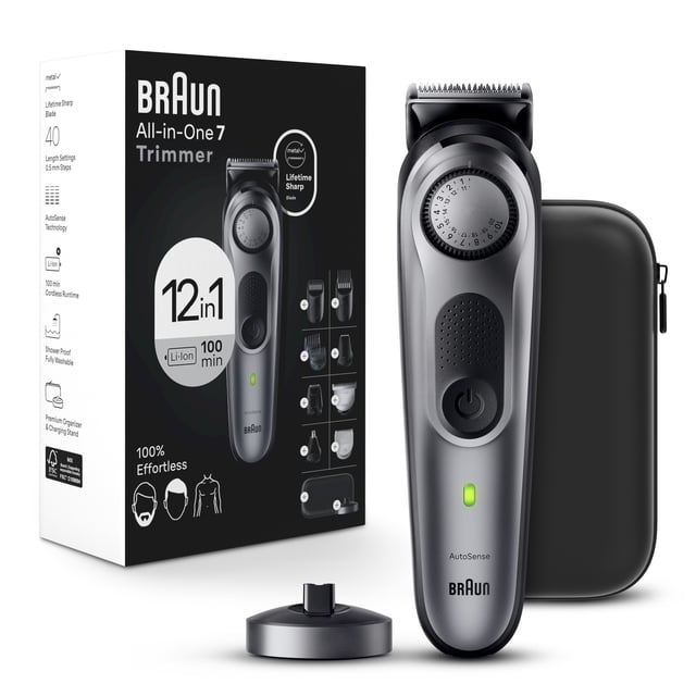 Braun Series 7 7440 All-In-One Style Kit, 12-in-1 Grooming Kit with Beard Trimmer & More