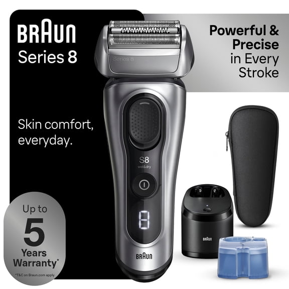 Braun Series 8 Electric Razor for Men, Electric Shaver, 5in1 SmartCare Center, 8567cc