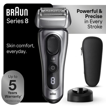 Braun Series 8 Electric Razor for Men, Electric Shaver, Charging Stand, 8517s