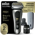 thumbnail image 1 of Braun Series 9 PRO+ Men's Face Electric Razor with Shaver Care Cartridge, Silver, 9599cc, 1 of 11