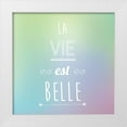 thumbnail image 1 of Braun Studio 12x12 White Modern Wood Framed Museum Art Print Titled - La vie est belle, 1 of 4