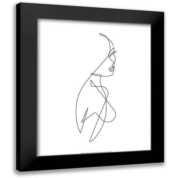 Braun Studio 12x14 Black Modern Framed Museum Art Print Titled - Angel face