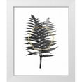 thumbnail image 1 of Braun Studio 12x14 White Modern Wood Framed Museum Art Print Titled - Fern Leaf with Gold, 1 of 4