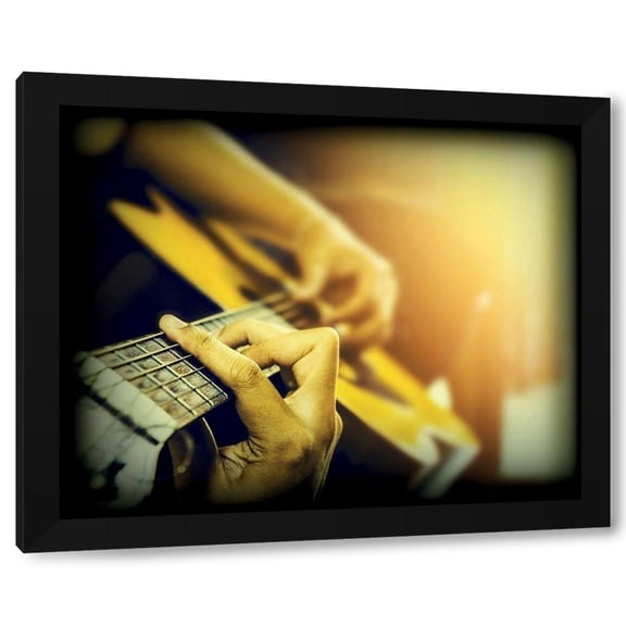 BRAUN Studio 14x12 Black Modern Wood Framed Wall Art Titled - Music live 1