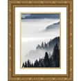 thumbnail image 1 of Braun Studio 14x18 Gold Ornate Wood Framed with Double Matting Museum Art Print Titled - Misty Mountains, 1 of 4