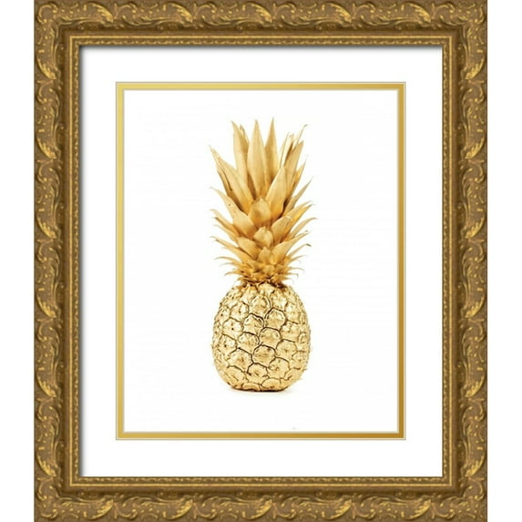 Braun Studio 20x24 Gold Ornate Wood Framed with Double Matting Museum Art Print Titled - Gold pineapple