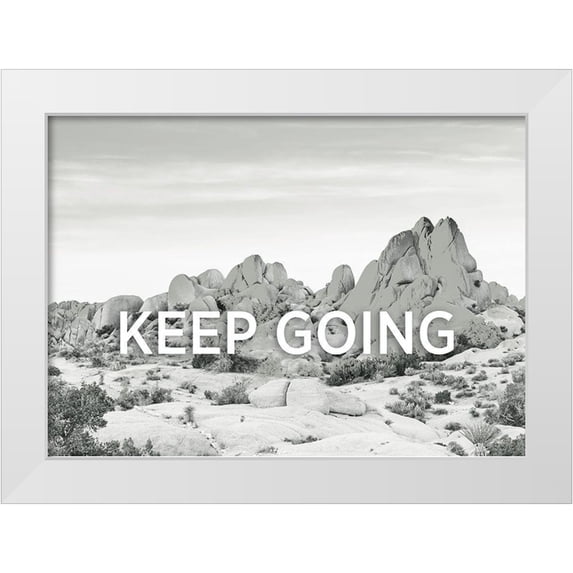 Braun Studio 32x24 White Modern Wood Framed Museum Art Print Titled - Keep Going